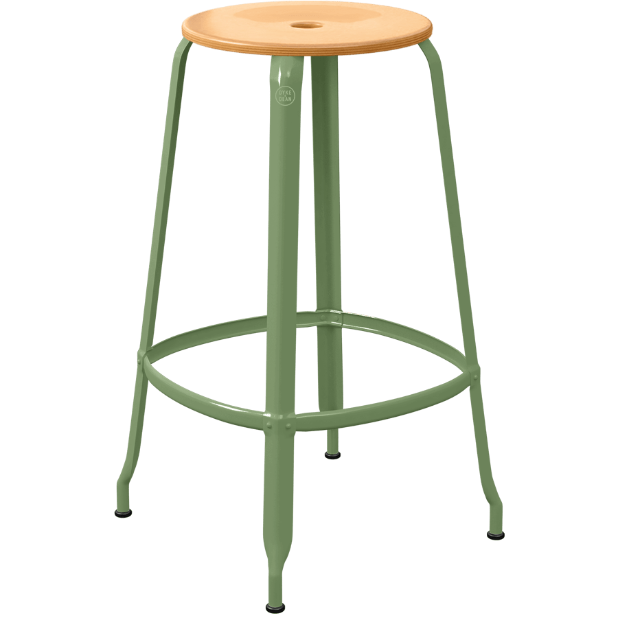 CHAISES NICOLLE METAL STOOL WOOD 75 - DYKE & DEAN