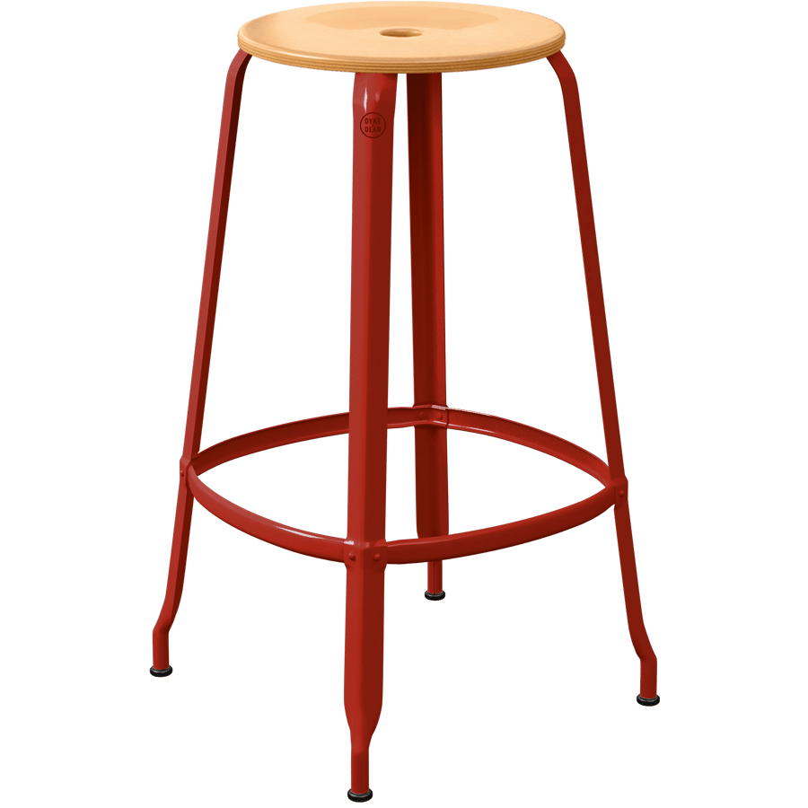 CHAISES NICOLLE METAL STOOL WOOD 75 - DYKE & DEAN