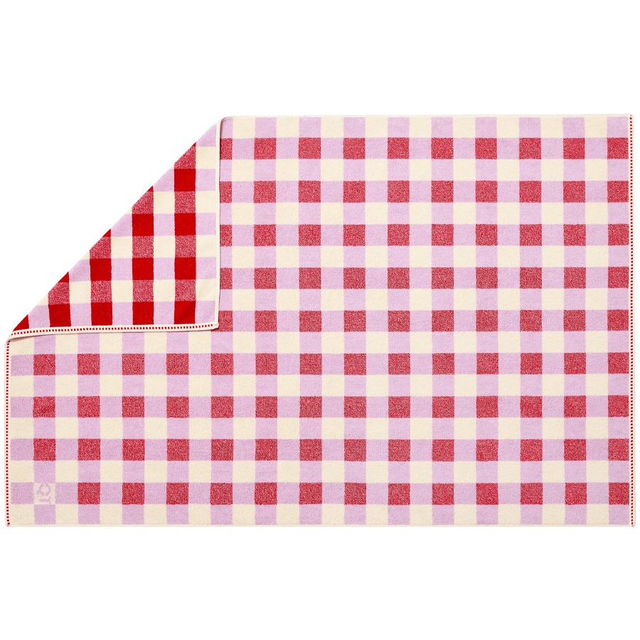 CHECK BATH SHEET TOWEL CANDY - DYKE & DEAN