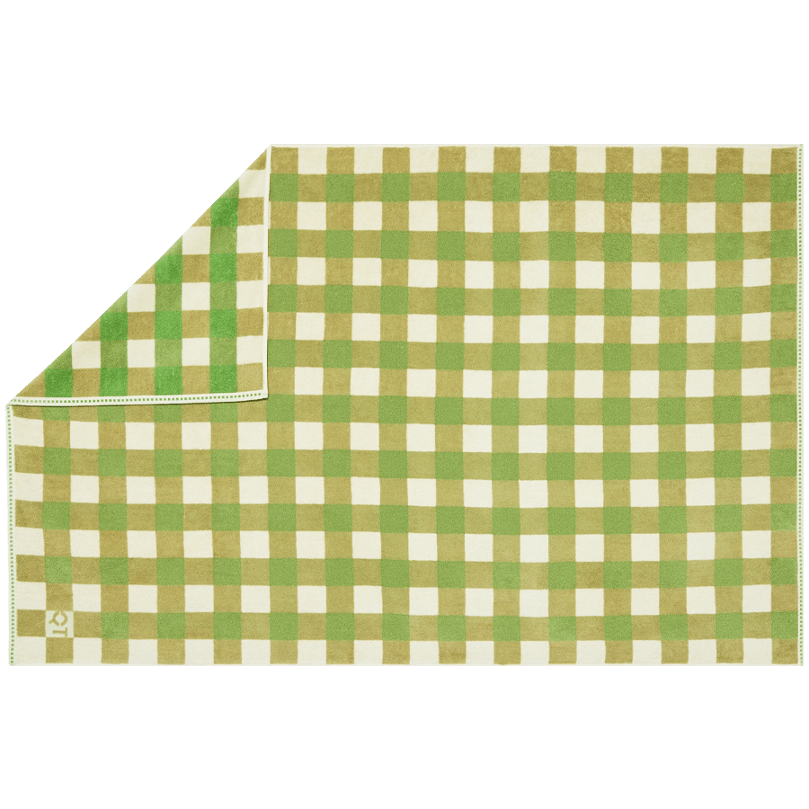 CHECK BATH TOWEL OLIVE - DYKE & DEAN