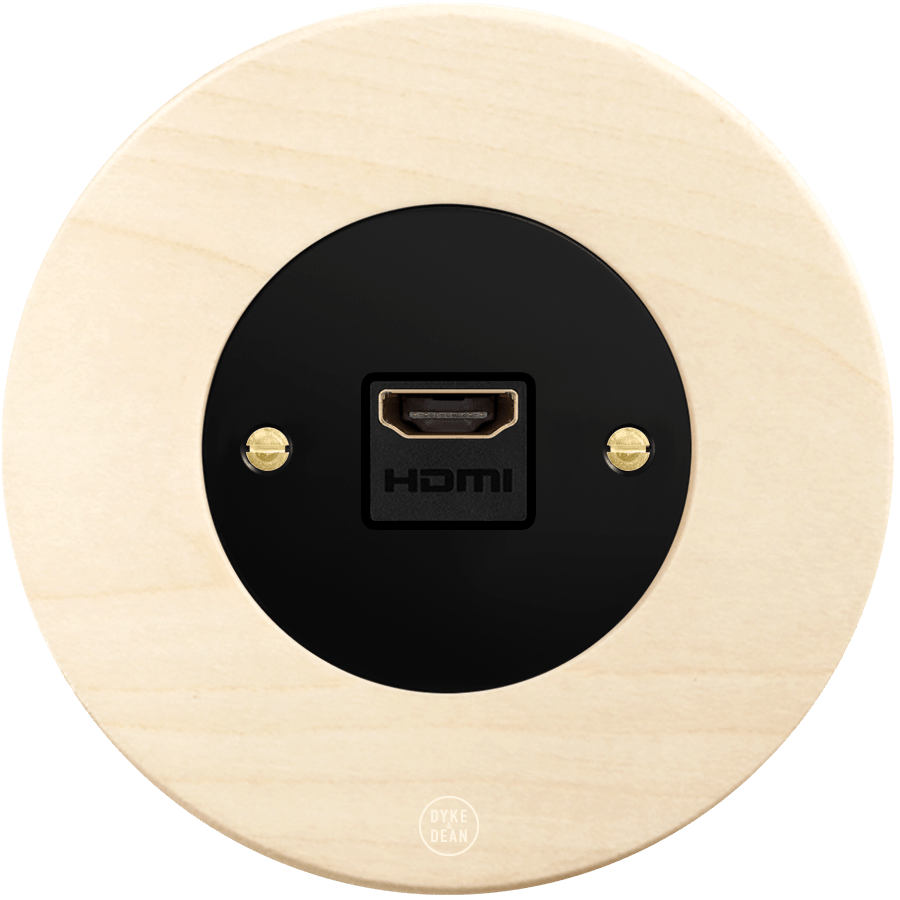 CLASSIC BEECHWOOD HDMI BLACK SOCKET - DYKE & DEAN
