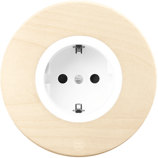 CLASSIC BEECHWOOD SCHUKO WHITE SOCKET - DYKE & DEAN