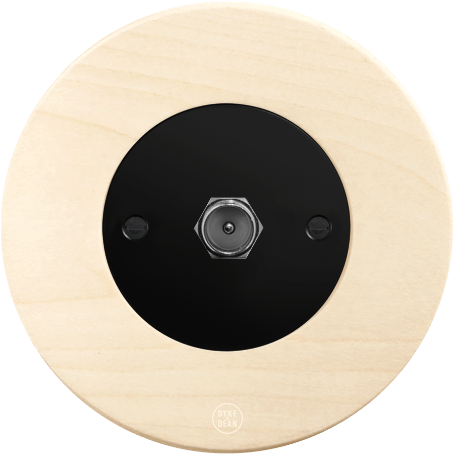 CLASSIC BEECHWOOD TV BLACK SOCKET - DYKE & DEAN