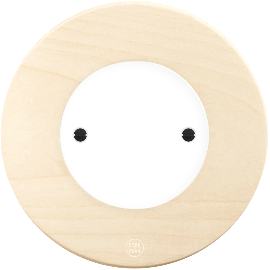 CLASSIC BEECHWOOD WALL END PLUG WHITE SOCKET - DYKE & DEAN