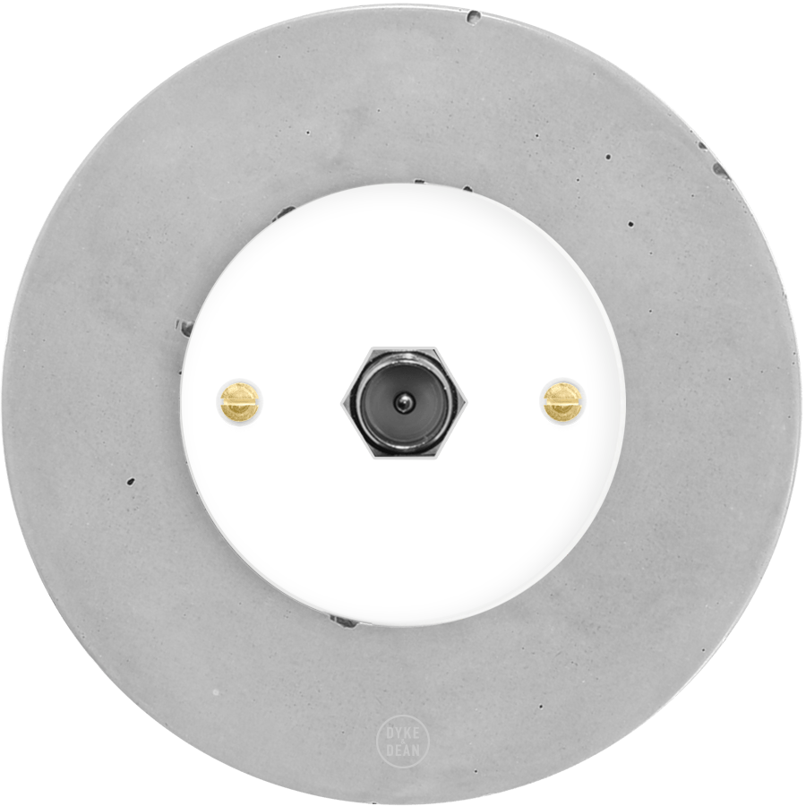 CLASSIC CONCRETE TV WHITE SOCKET - DYKE & DEAN