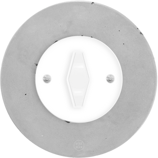 CLASSIC CONCRETE WHITE DIAMOND ROTARY WHITE SWITCH - DYKE & DEAN