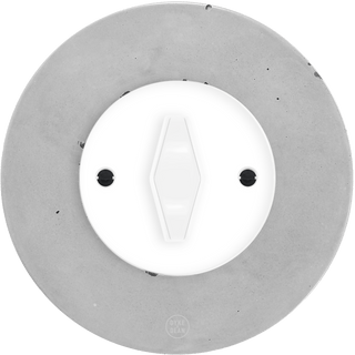 CLASSIC CONCRETE WHITE DIAMOND ROTARY WHITE SWITCH - DYKE & DEAN