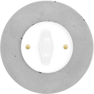 CLASSIC CONCRETE WHITE DIAMOND ROTARY WHITE SWITCH - DYKE & DEAN