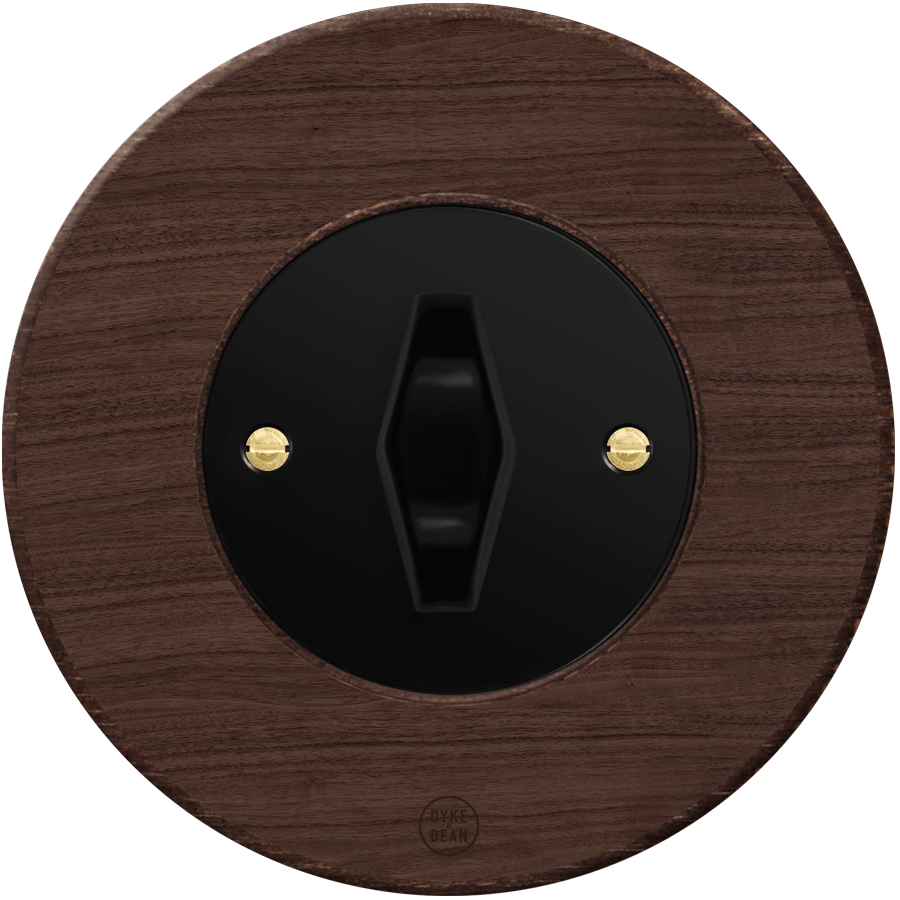 CLASSIC OAK BLACK DIAMOND ROTARY BLACK SWITCH - DYKE & DEAN