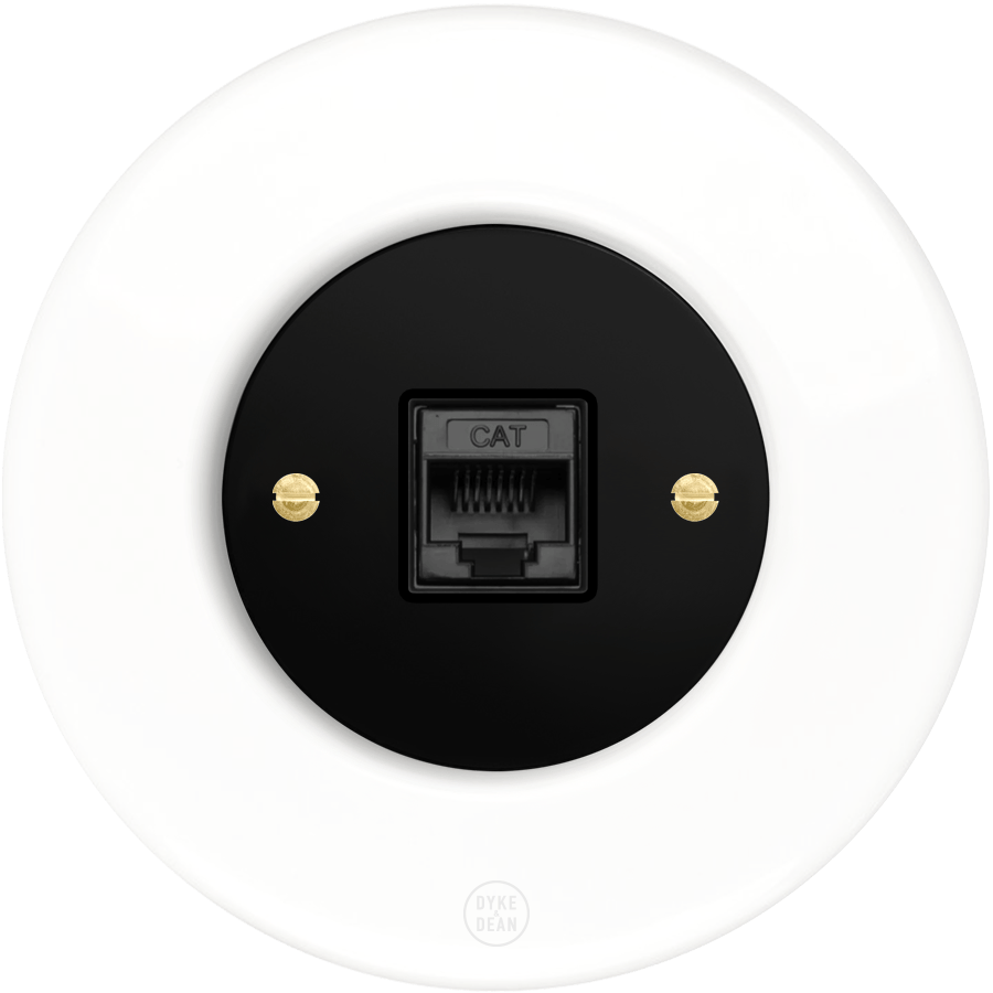 CLASSIC PORCELAIN CAT REVERSE DOMINO SOCKET - DYKE & DEAN