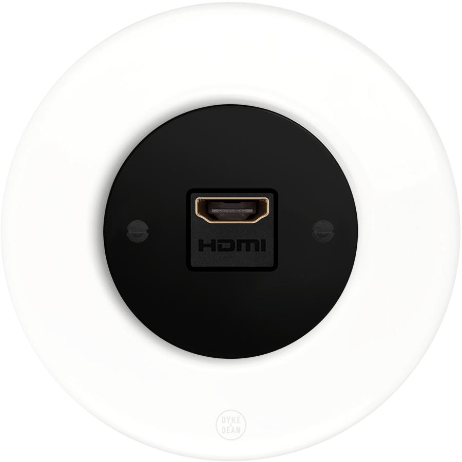 CLASSIC PORCELAIN HDMI REVERSE DOMINO SOCKET - DYKE & DEAN