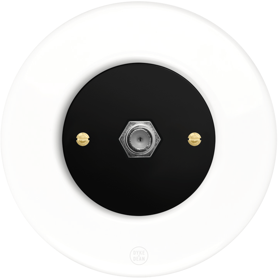 CLASSIC PORCELAIN SAT REVERSE DOMINO SOCKET - DYKE & DEAN