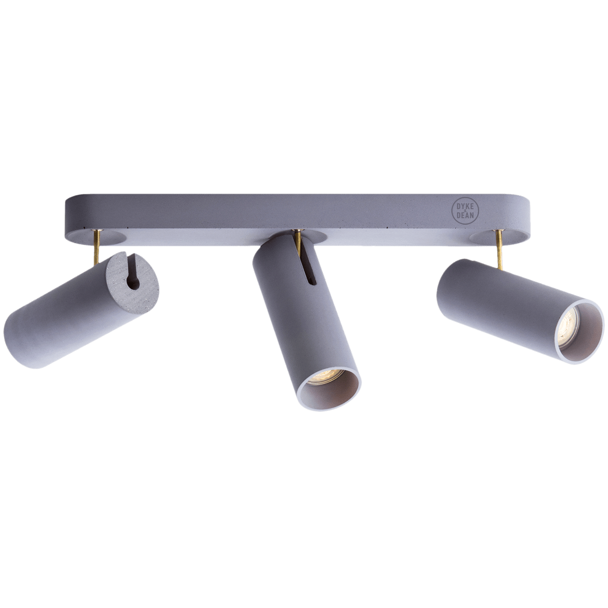 CONCRETE ADJUSTABLE 3 CEILING SPOT LIGHT - DYKE & DEAN