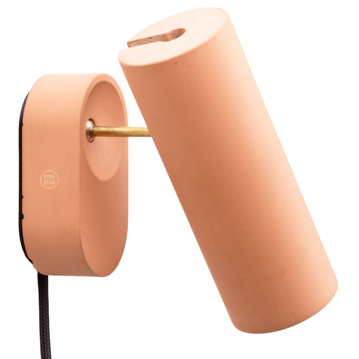 CONCRETE ADJUSTABLE BEDSIDE WALL LIGHT WITH PLUG - DYKE & DEAN