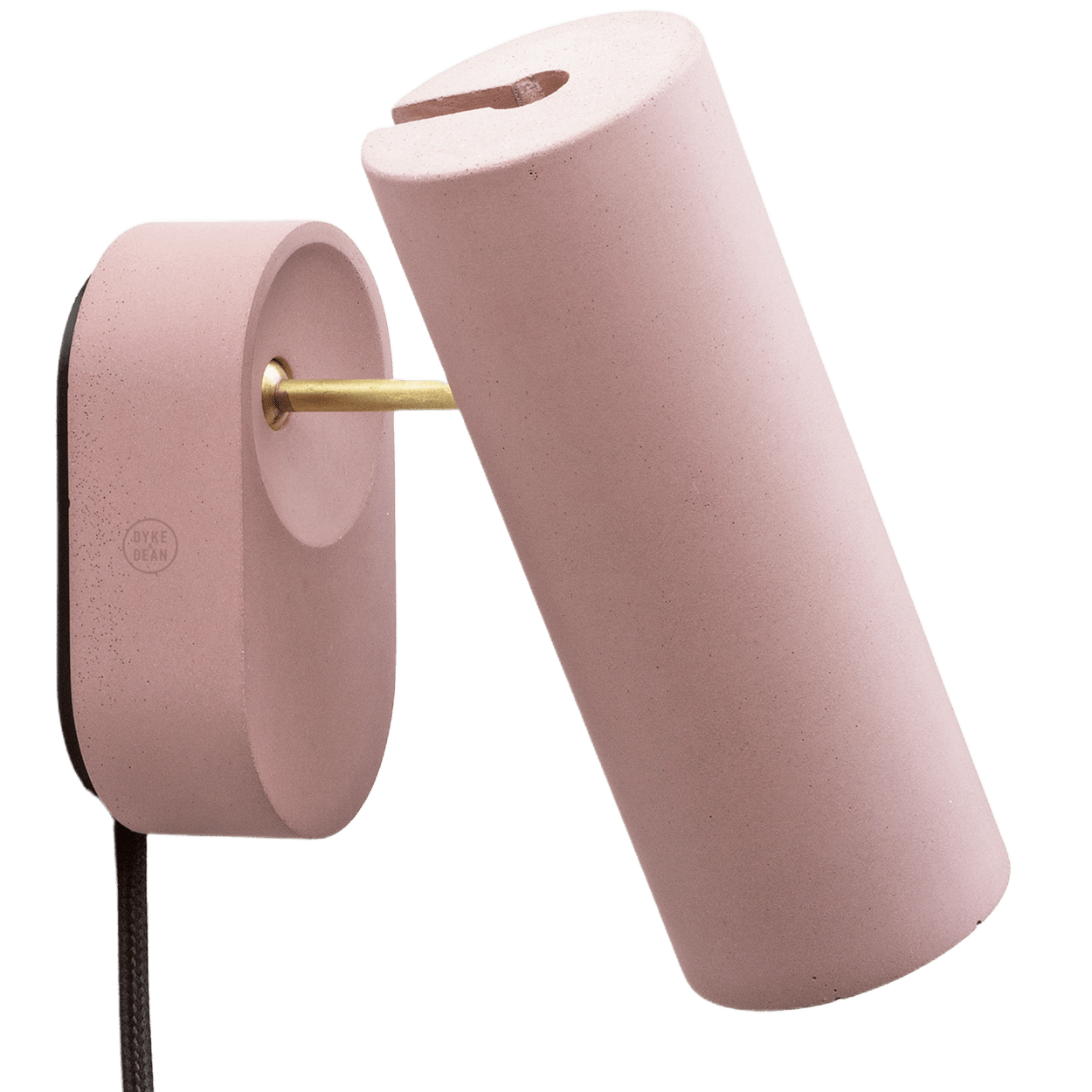 CONCRETE ADJUSTABLE BEDSIDE WALL LIGHT WITH PLUG - DYKE & DEAN