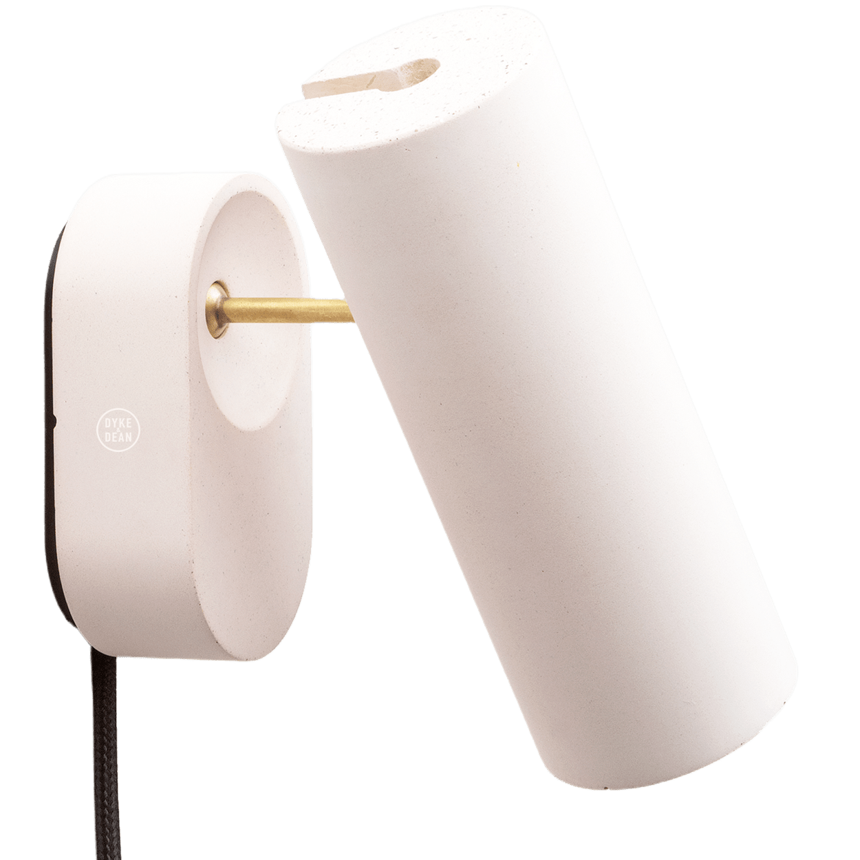 CONCRETE ADJUSTABLE BEDSIDE WALL LIGHT WITH PLUG - DYKE & DEAN