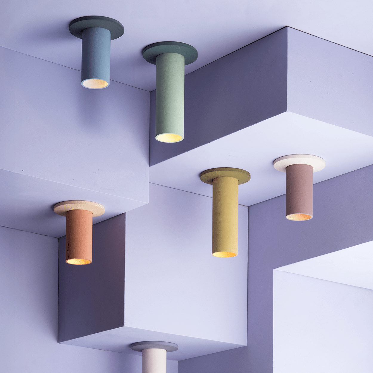 CONCRETE LONG FIXED SPOT LIGHT MIX COLOUR - DYKE & DEAN