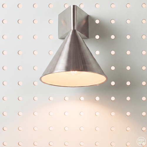 CONICAL UP DOWN WALL LIGHT BRUSHED ALUMINIUM - DYKE & DEAN