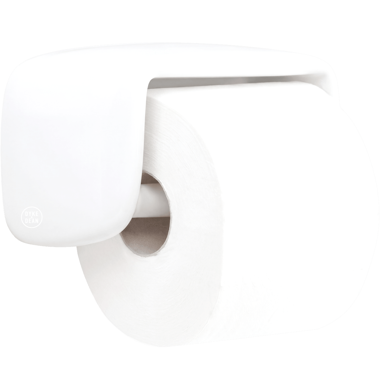 COVERED PORCELAIN TOILET PAPER HOLDER - DYKE & DEAN