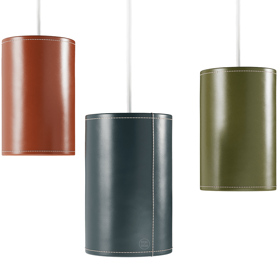 CUERO CYLINDER LEATHER PENDANT LIGHT MONTANA - DYKE & DEAN