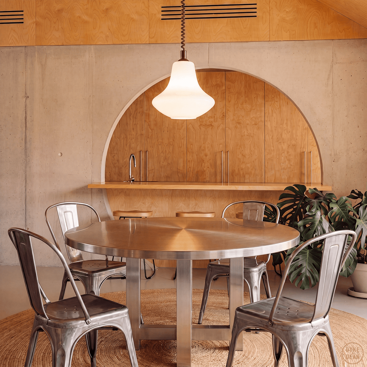 DANISH OPALINE RETRACTABLE CORD LIGHT - DYKE & DEAN