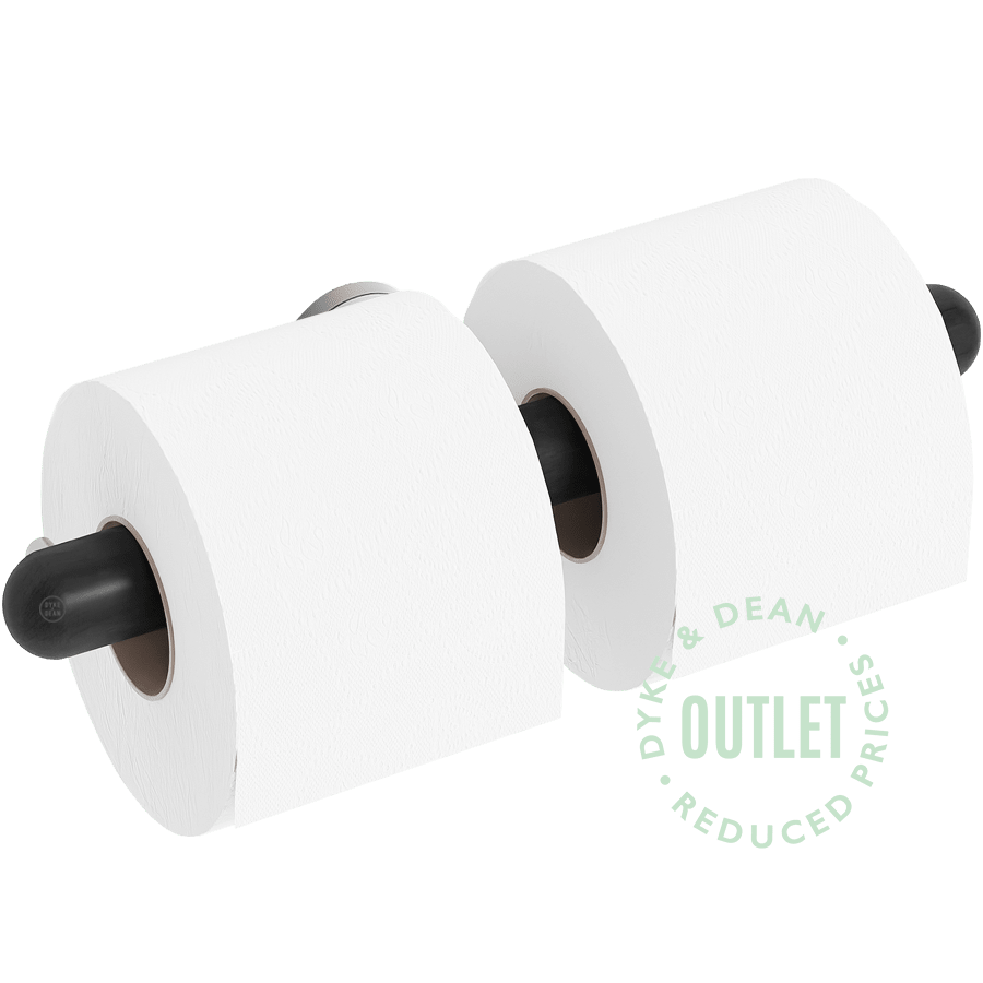 DARK OAK DOUBLE YOKU TOILET ROLL HOLDER OUTLET - DYKE & DEAN