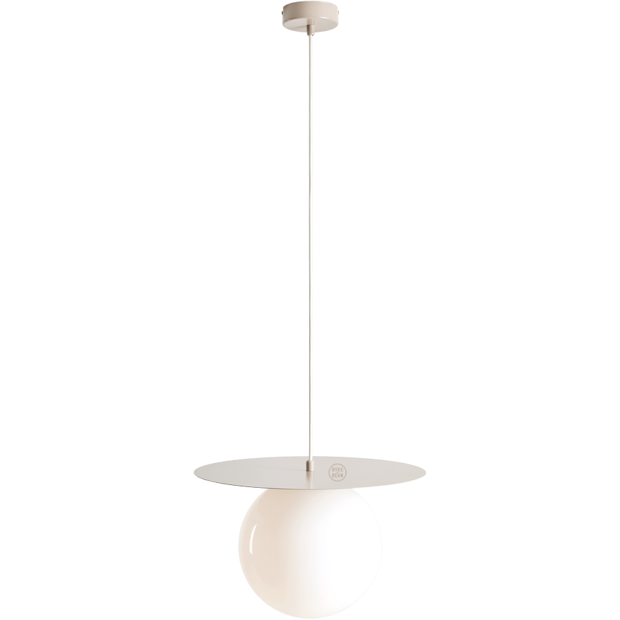 DISC GLOBE HANGING PENDANT LIGHT BEIGE LARGE - DYKE & DEAN