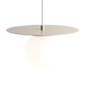 DISC GLOBE HANGING PENDANT LIGHT BEIGE SMALL - DYKE & DEAN