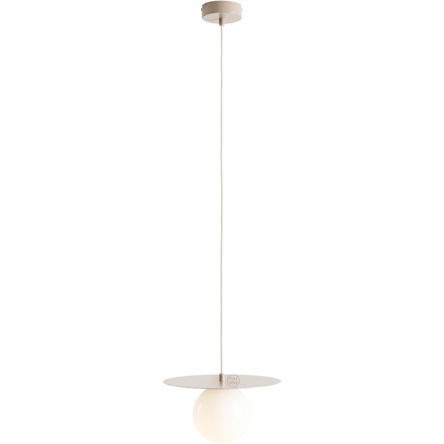 DISC GLOBE HANGING PENDANT LIGHT BEIGE SMALL - DYKE & DEAN