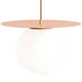 DISC GLOBE HANGING PENDANT LIGHT CORAL LARGE - DYKE & DEAN