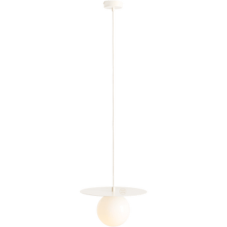 DISC GLOBE HANGING PENDANT LIGHT CREAM SMALL - DYKE & DEAN