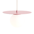 DISC GLOBE HANGING PENDANT LIGHT DUSTY PINK SMALL - DYKE & DEAN