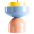 DOME PENDANT DISC LIGHT YELLOW BLUE PINK - DYKE & DEAN