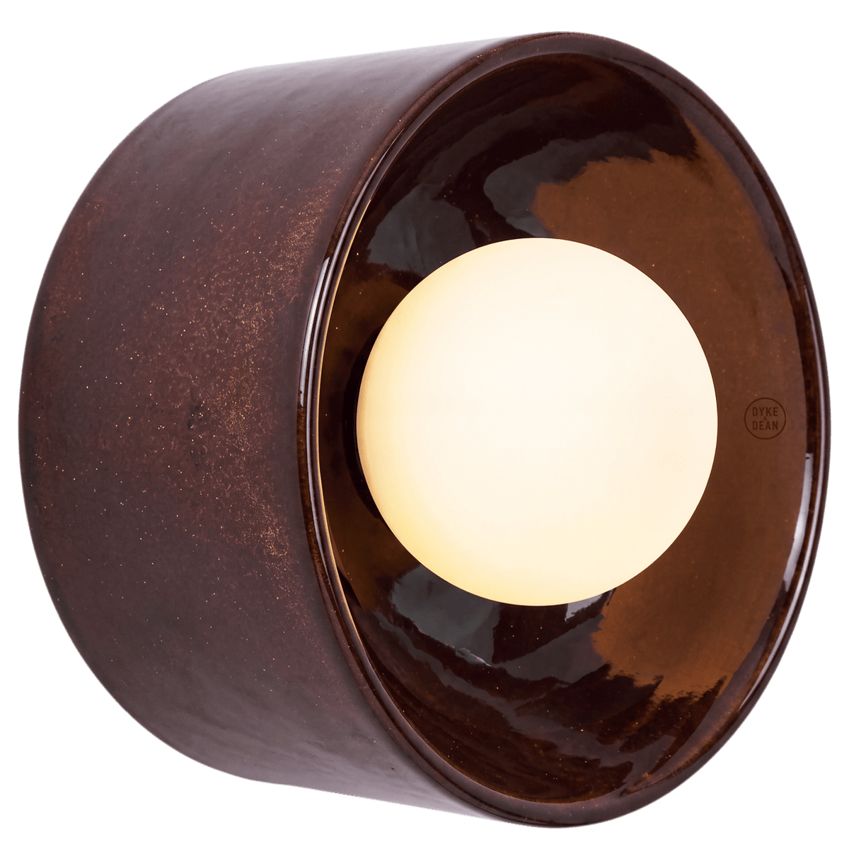 DONUT CERAMIC SCONCE LIGHT COFFEE - DYKE & DEAN