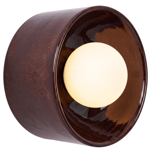 DONUT CERAMIC SCONCE LIGHT COFFEE - DYKE & DEAN