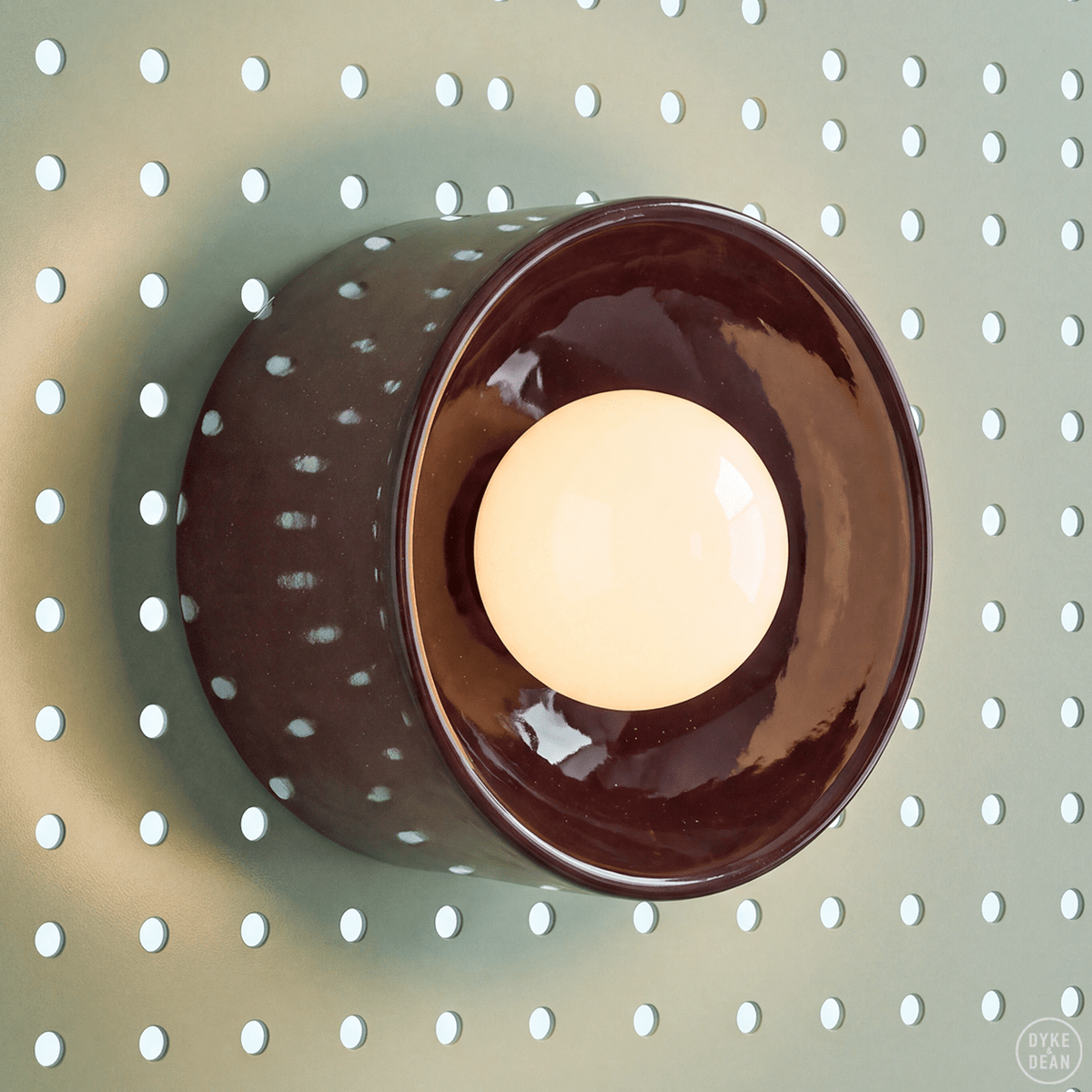 DONUT CERAMIC SCONCE LIGHT COFFEE - DYKE & DEAN