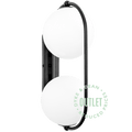 DOUBLE GLOBE ROD WALL LIGHT OUTLET - DYKE & DEAN