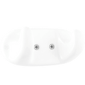 DOUBLE PORCELAIN HOOK PLATE WHITE - DYKE & DEAN