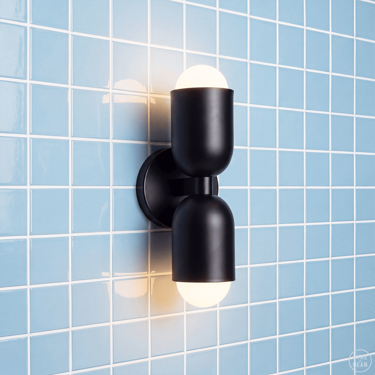 DOUBLE WALL SCONCE LIGHT BLACK - DYKE & DEAN