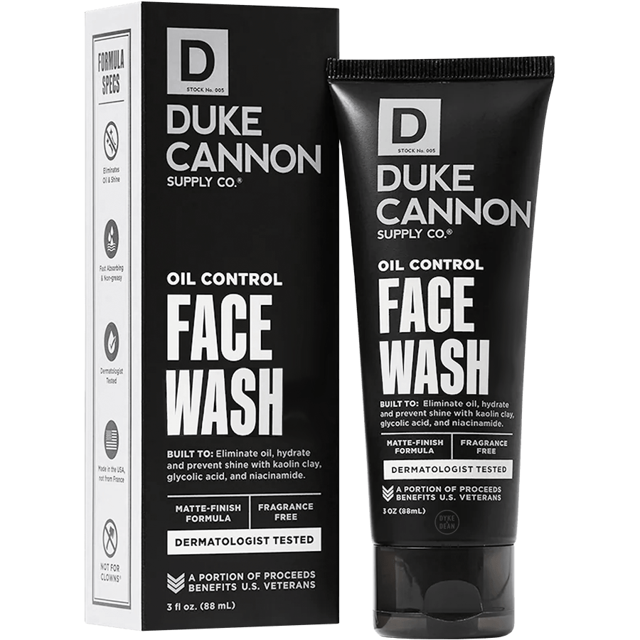 DUKE CANNON OIL CONTROL FACE WASH - DYKE & DEAN