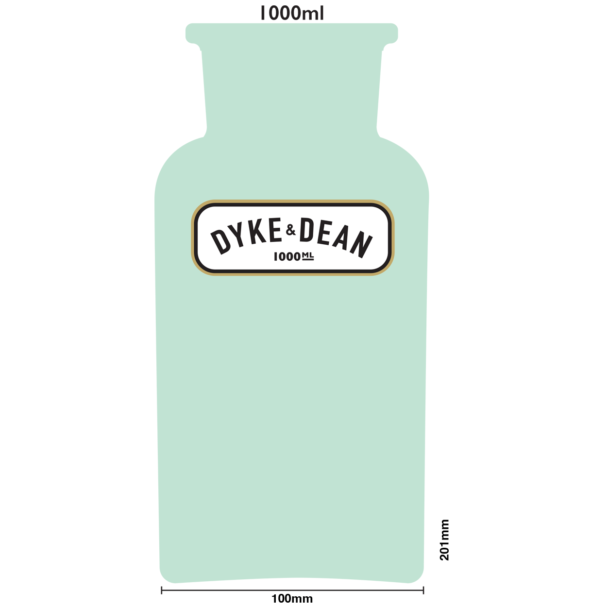 DYKE & DEAN APOTHECARY JAR BROWN GLASS 1000ML - DYKE & DEAN