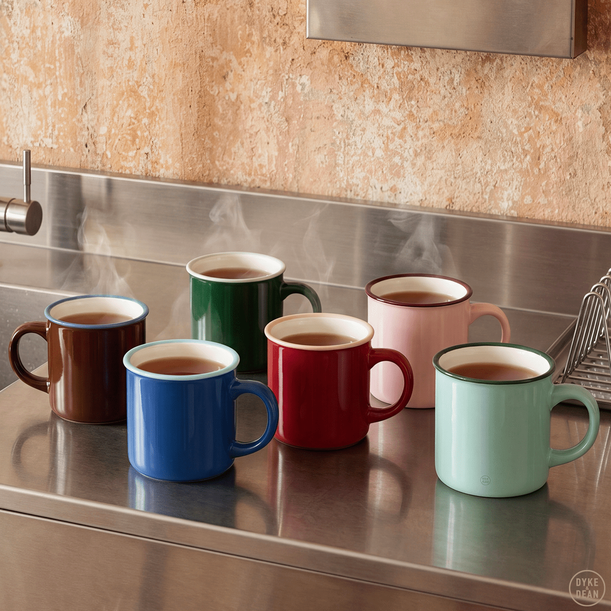 DYKE & DEAN CERAMIC COFFEE MUG GREEN - DYKE & DEAN
