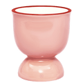 DYKE & DEAN CERAMIC EGG CUP PINK RED RIM - DYKE & DEAN