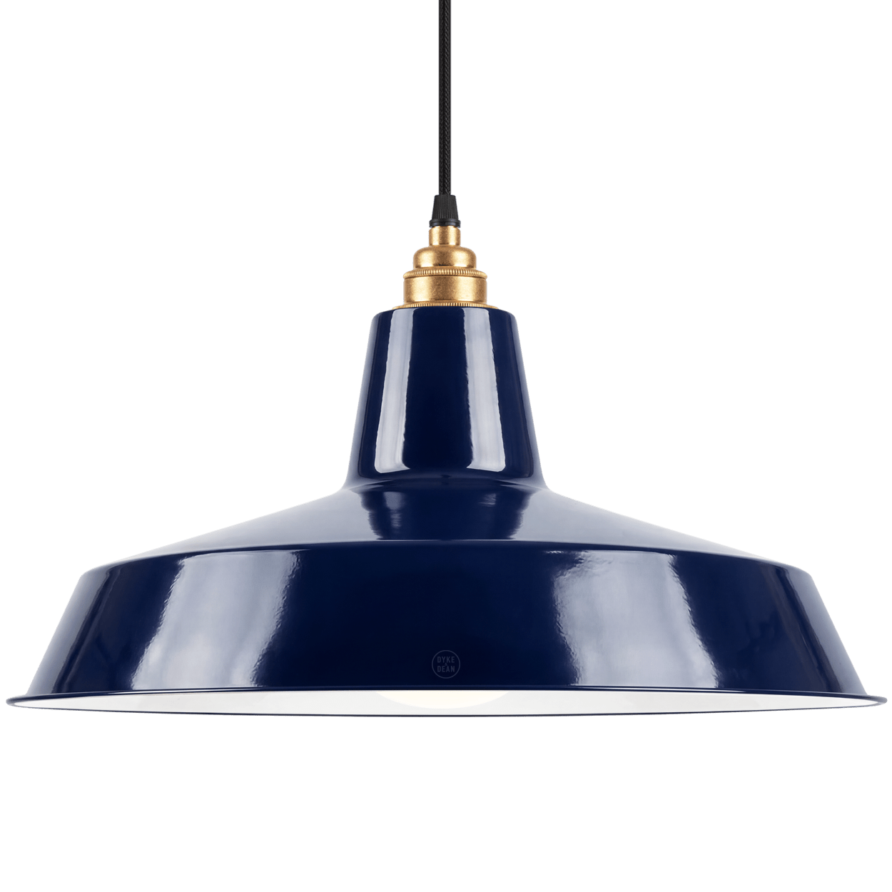 DYKE & DEAN PENDANT LAMPSHADE BLUE WITH BULB HOLDER - DYKE & DEAN