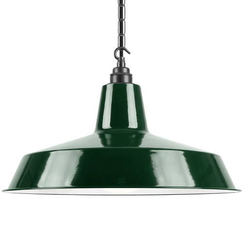 DYKE & DEAN PENDANT LAMPSHADE GREEN WITH HOOK & CHAIN SET - DYKE & DEAN