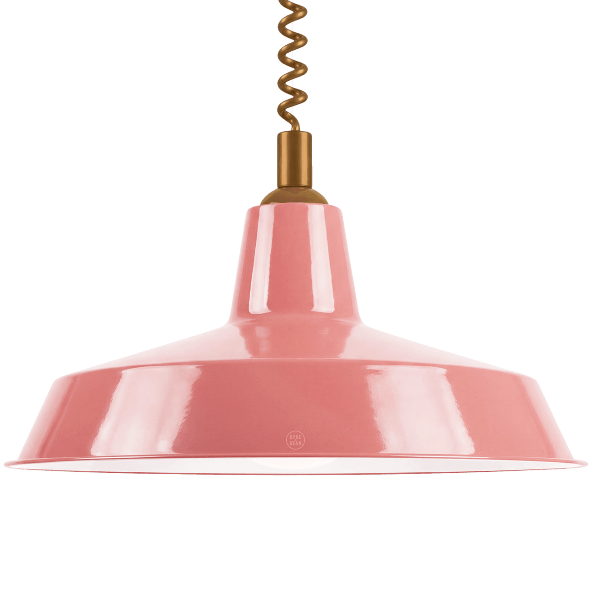 DYKE & DEAN PENDANT LAMPSHADE PINK WITH RETRACTABLE SPRING - DYKE & DEAN
