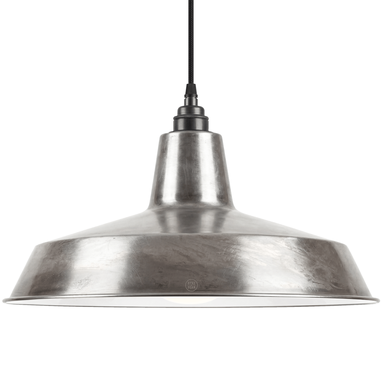 DYKE & DEAN PENDANT LAMPSHADE RAW METAL WITH BULB HOLDER - DYKE & DEAN