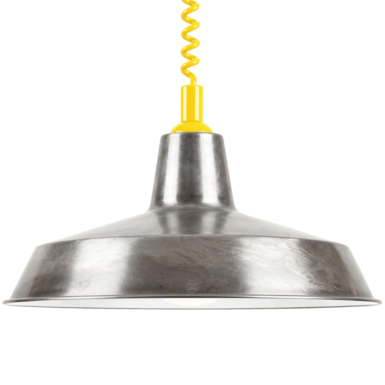 DYKE & DEAN PENDANT LAMPSHADE RAW METAL WITH RETRACTABLE SPRING - DYKE & DEAN