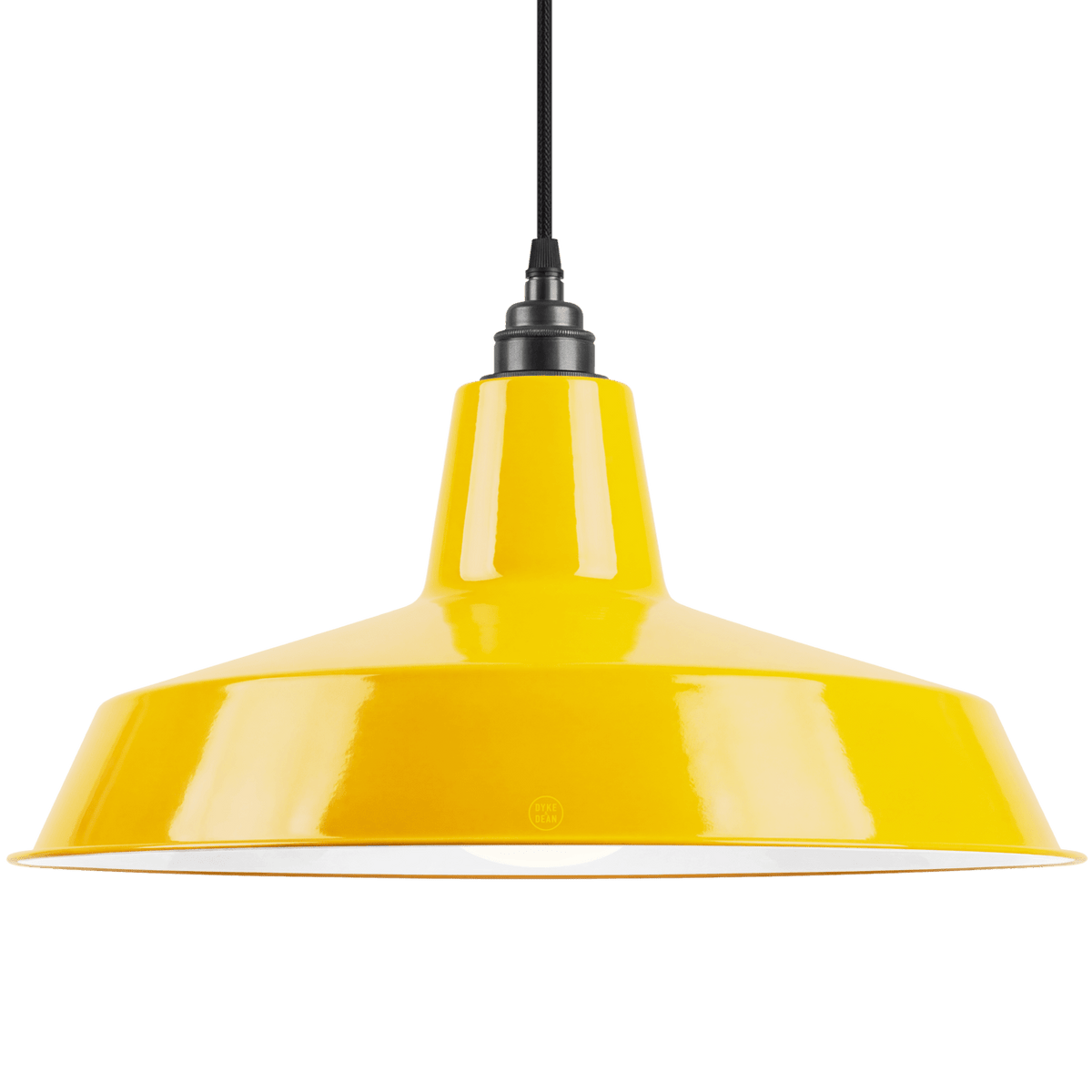 Dyke & Dean pendant lampshade Yellow with bulb holder - DYKE & DEAN