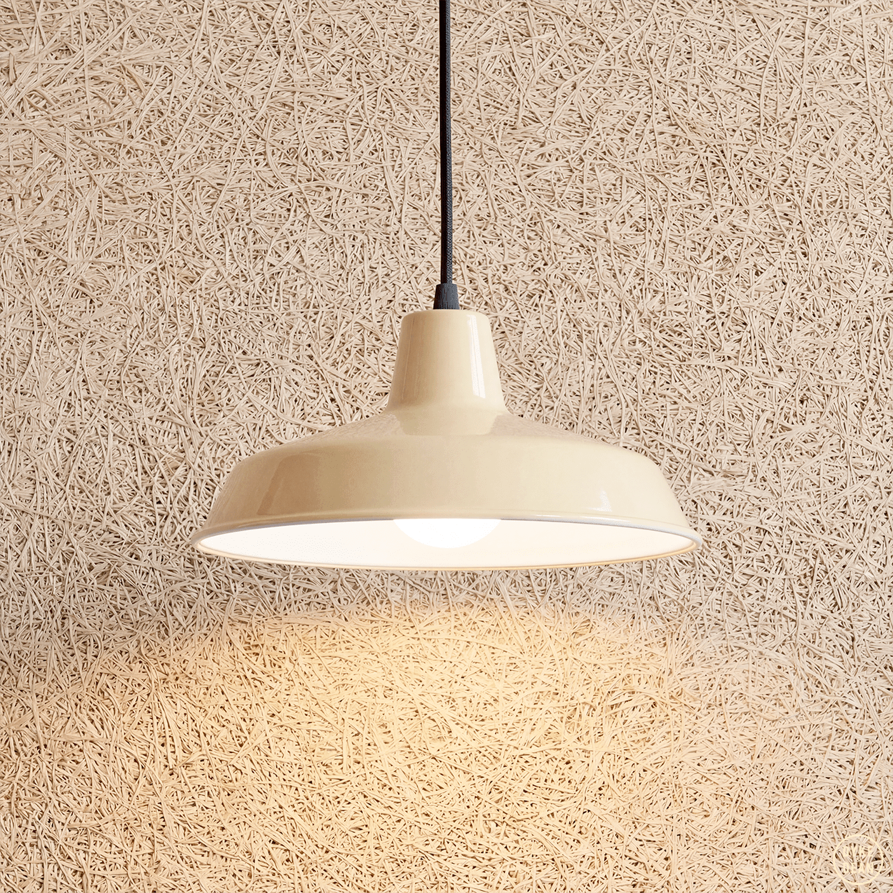 DYKE & DEAN SMALL PENDANT LAMPSHADE CREAM - DYKE & DEAN